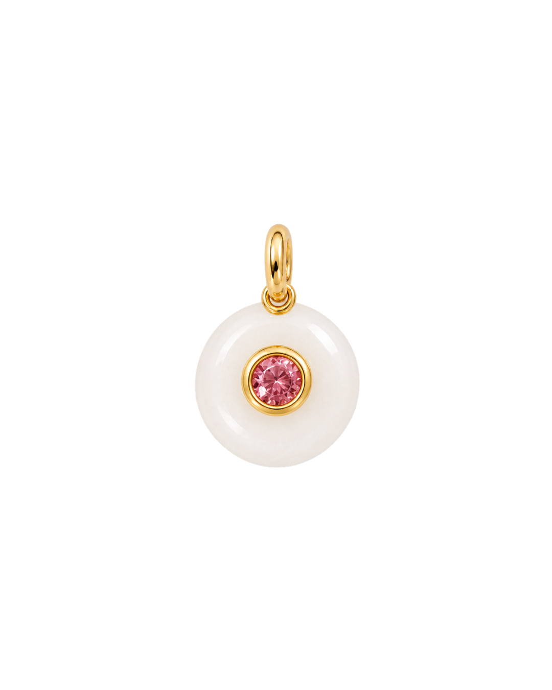Round Gemstone Charm