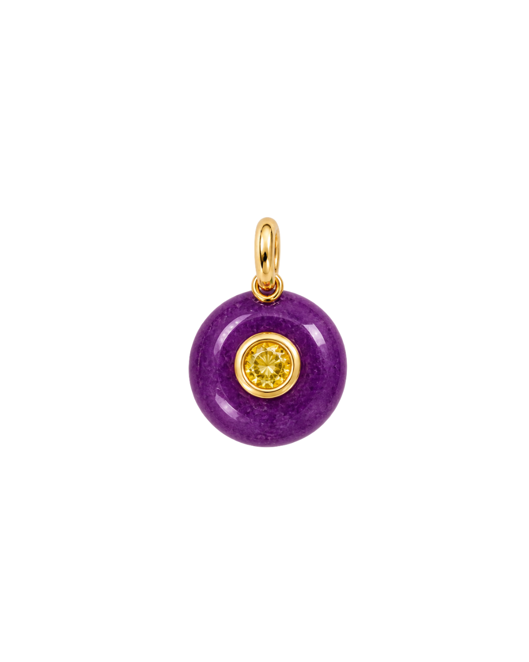 Round Gemstone Charm