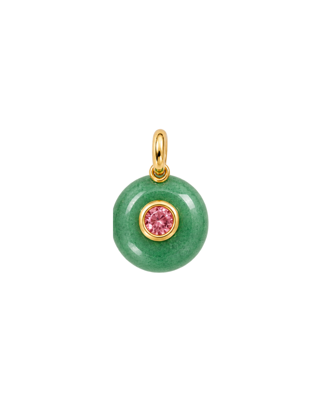 Round Gemstone Charm
