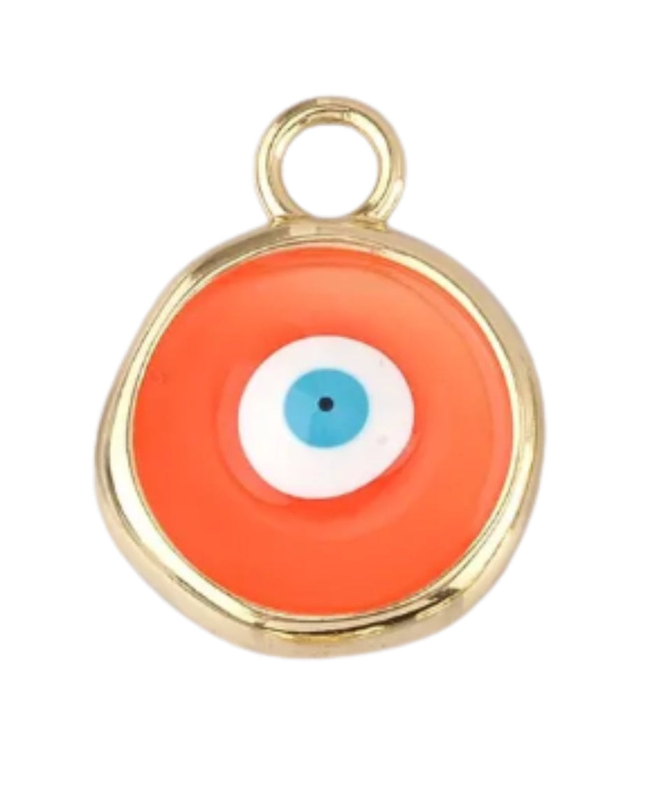 Evil Eye Orange with Gold