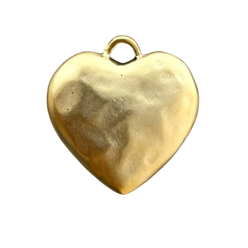 Matte Gold Medium Heart