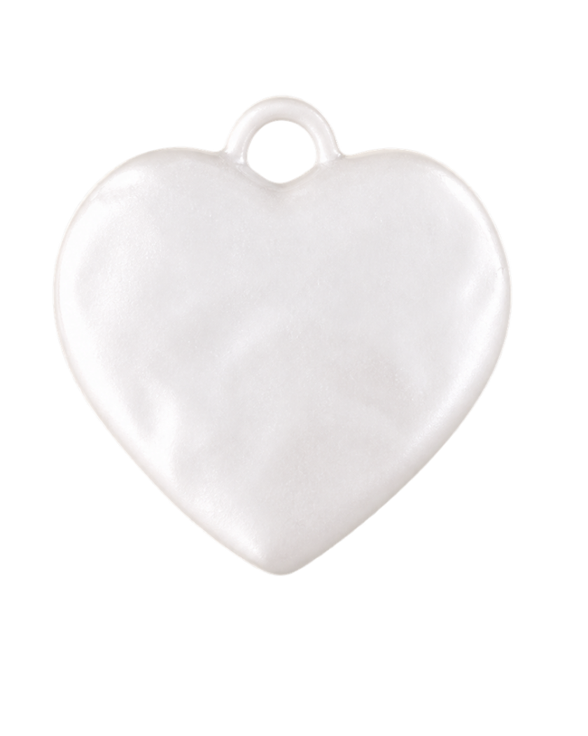 White Medium Heart