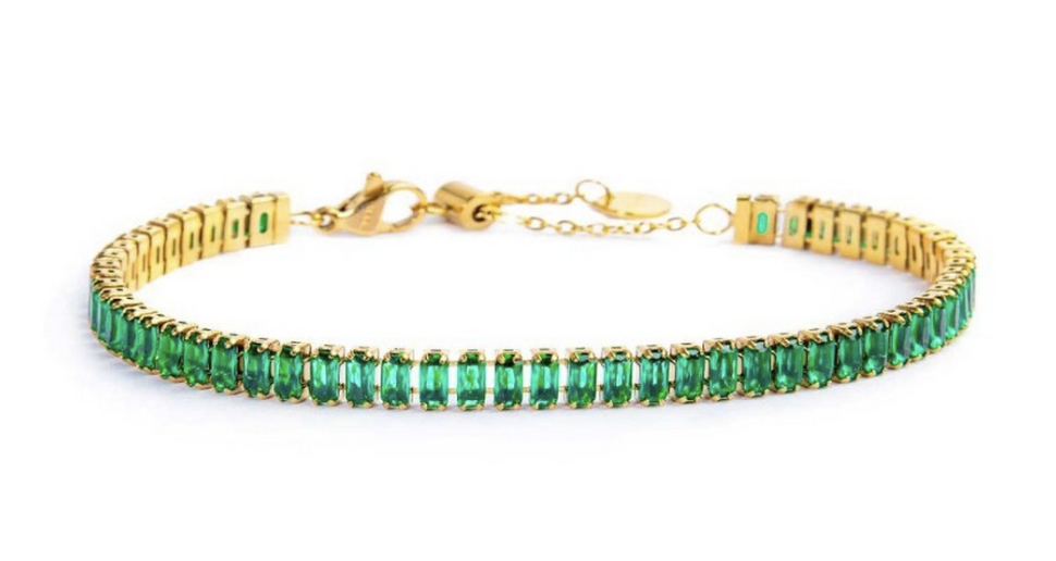 Green Tennis Bracelet