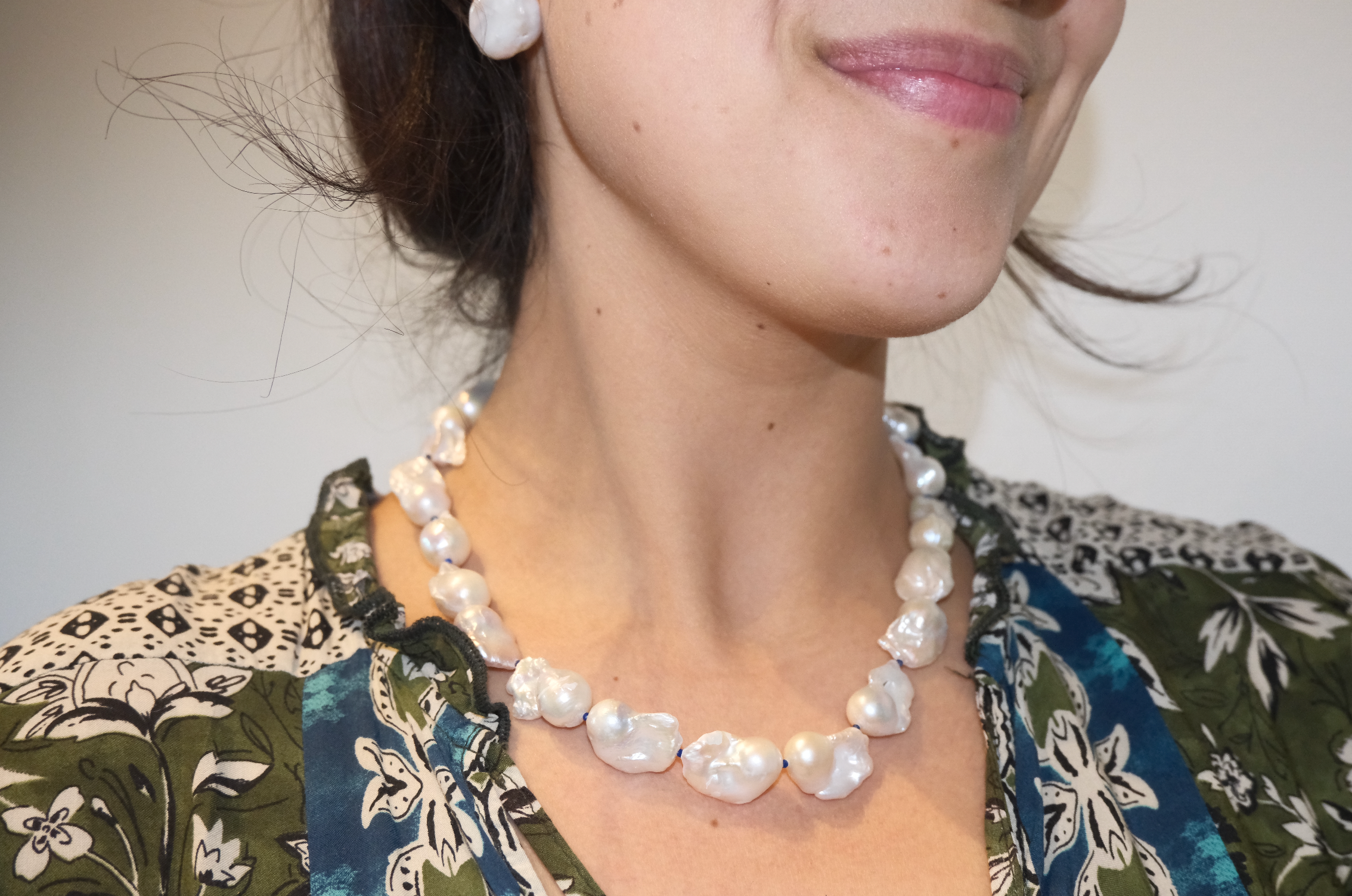Large Baroque Pearl Necklace