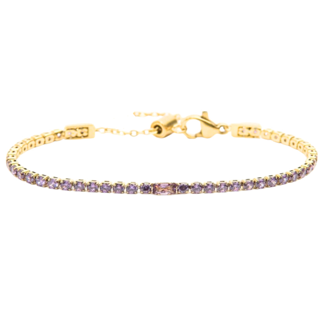 Purple Tennis Bracelet