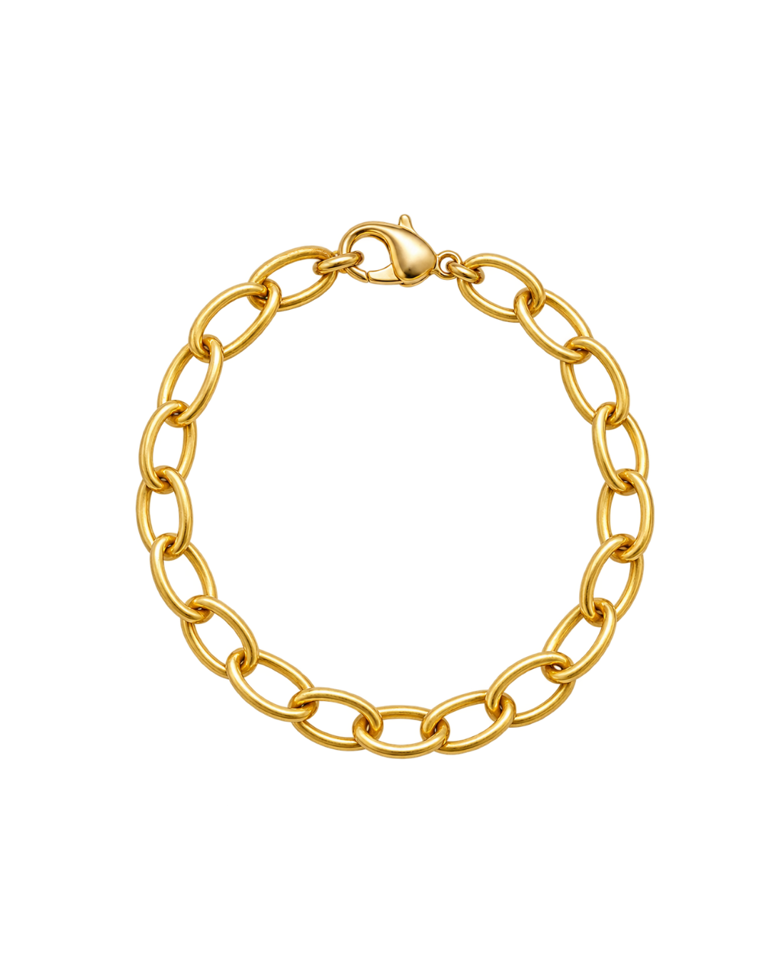 Gold matte large bracelet